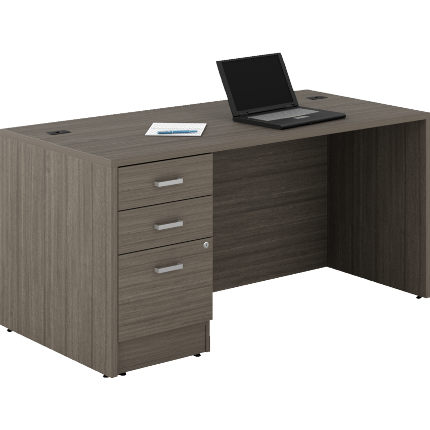 Newland Single Pedestal Desk - 60"W x 30"D