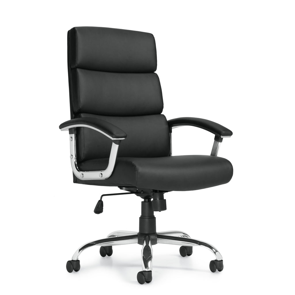Ashton High Back Segmented Cushion Tilter, Bonded Leather, Black
