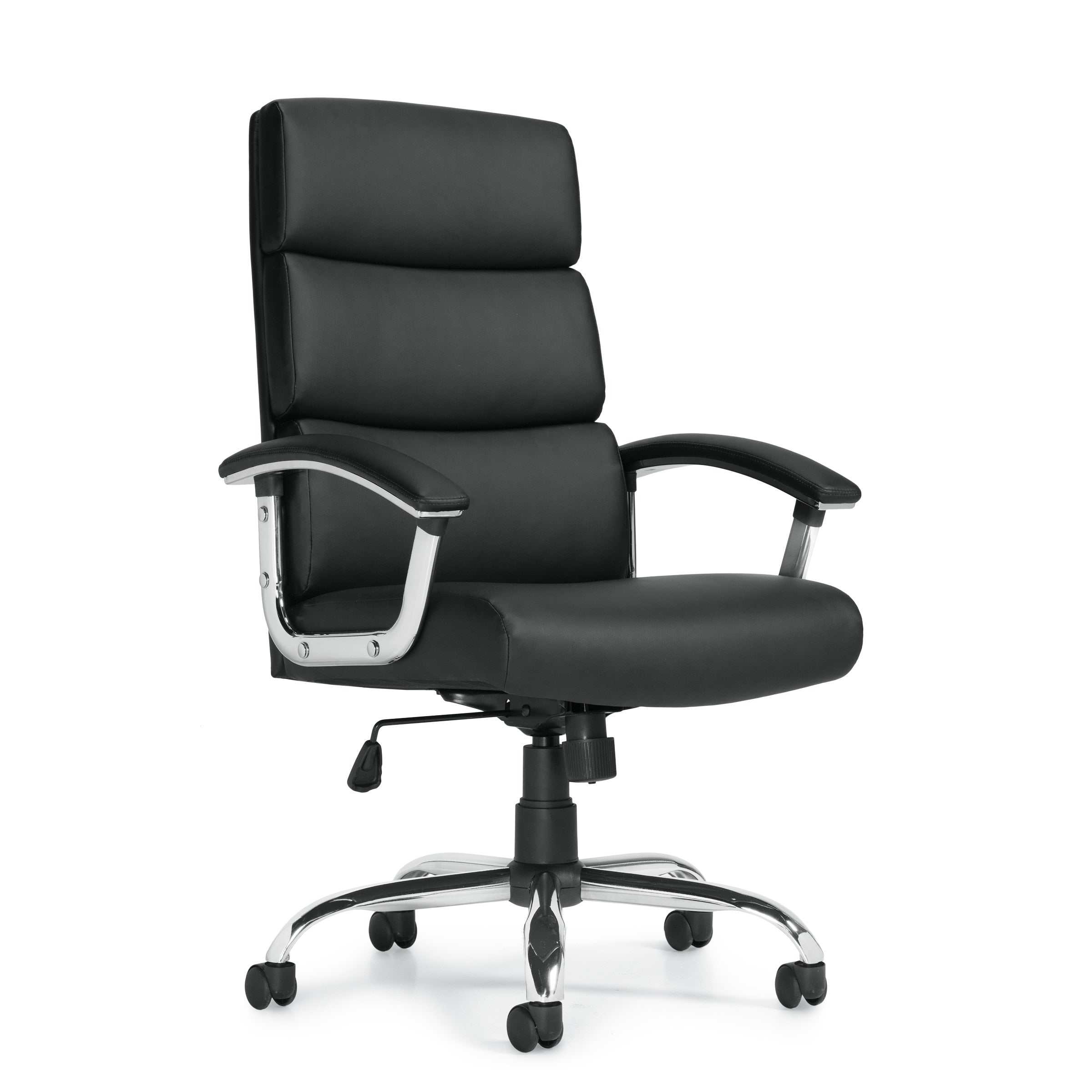 Ashton High Back Segmented Cushion Tilter, Bonded Leather, Black