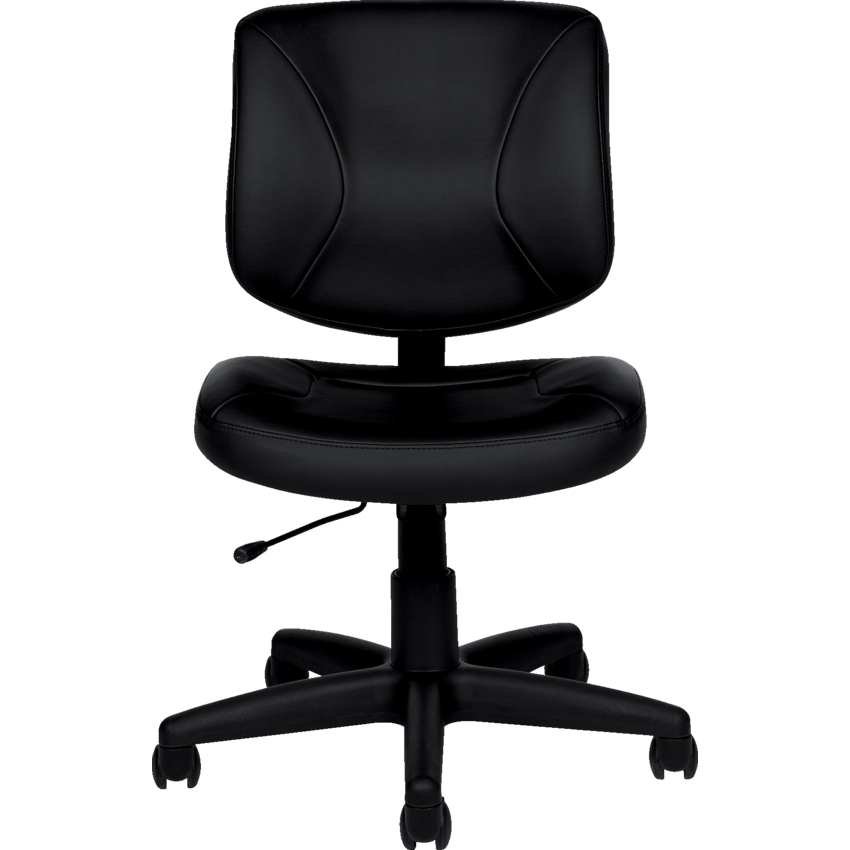 Yoho Low Back Armless Task Chair, Bonded Leather