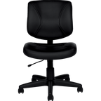 Yoho Low Back Armless Task Chair, Bonded Leather