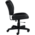 Yoho Low Back Armless Task Chair, Bonded Leather