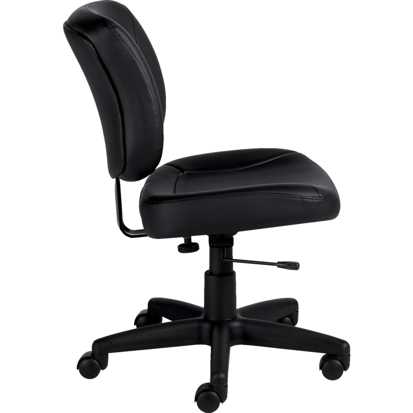 Yoho Low Back Armless Task Chair, Bonded Leather