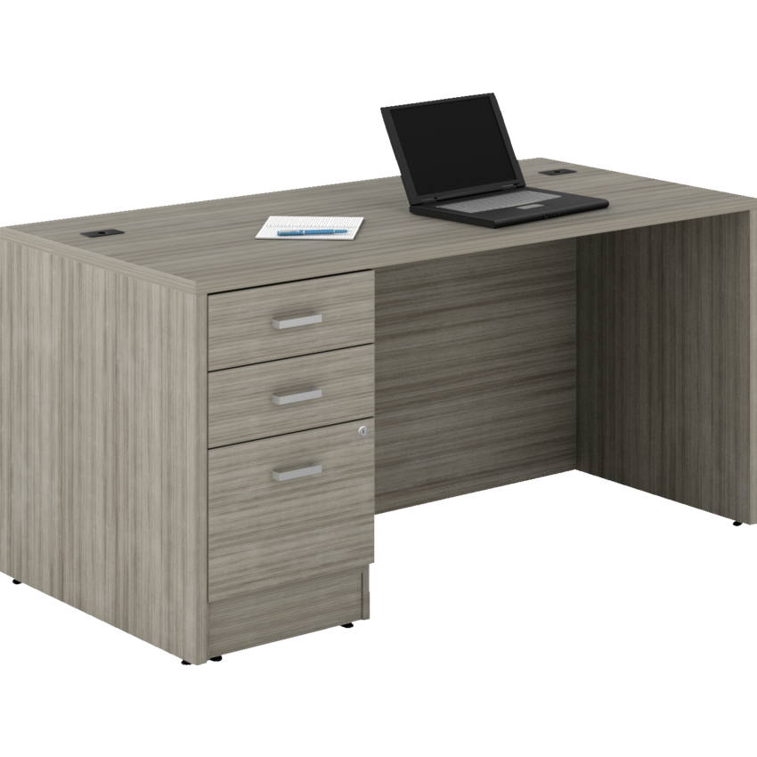Newland Single Pedestal Desk - 60"W x 30"D