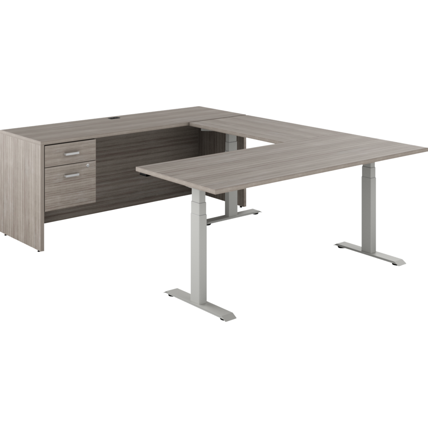 Newland "U" Shaped Desk with 3-Stage Height Adjustable Table