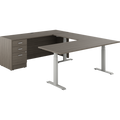 Newland "U" Shaped Desk with 3-Stage Height Adjustable Table