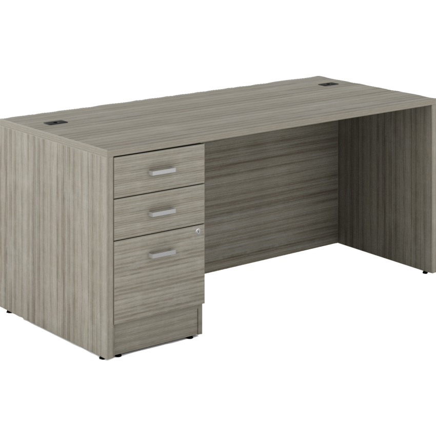 Newland Single Pedestal Desk - 66"W x 30"D