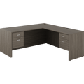 Newland "L" Shaped Desk with Double Hanging Pedestals - 72"W x 78"D