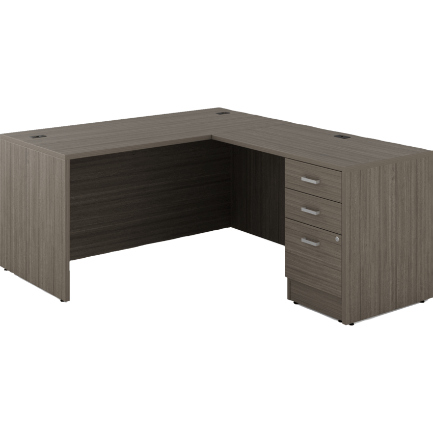 Newland "L" Shaped Desk with Single Pedestal - 60"W x 72"D