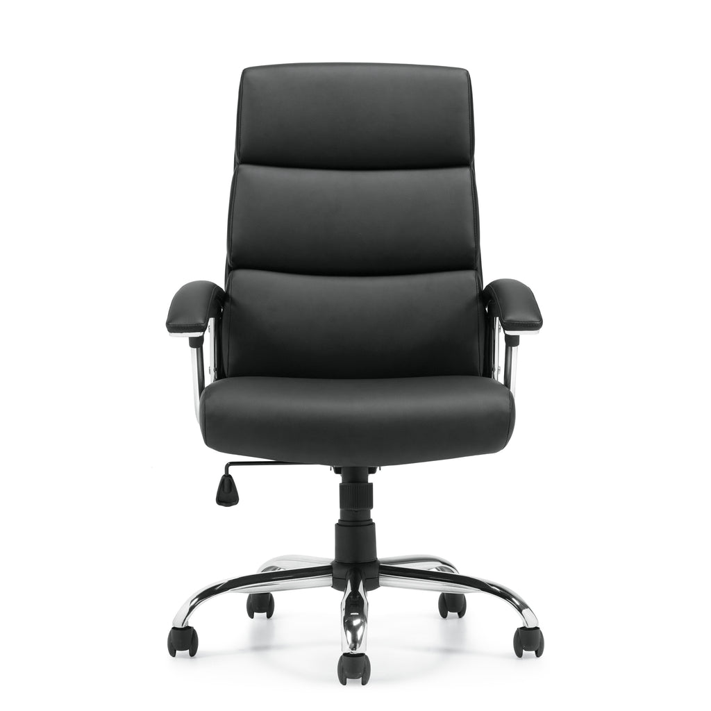 Ashton High Back Segmented Cushion Tilter, Bonded Leather, Black
