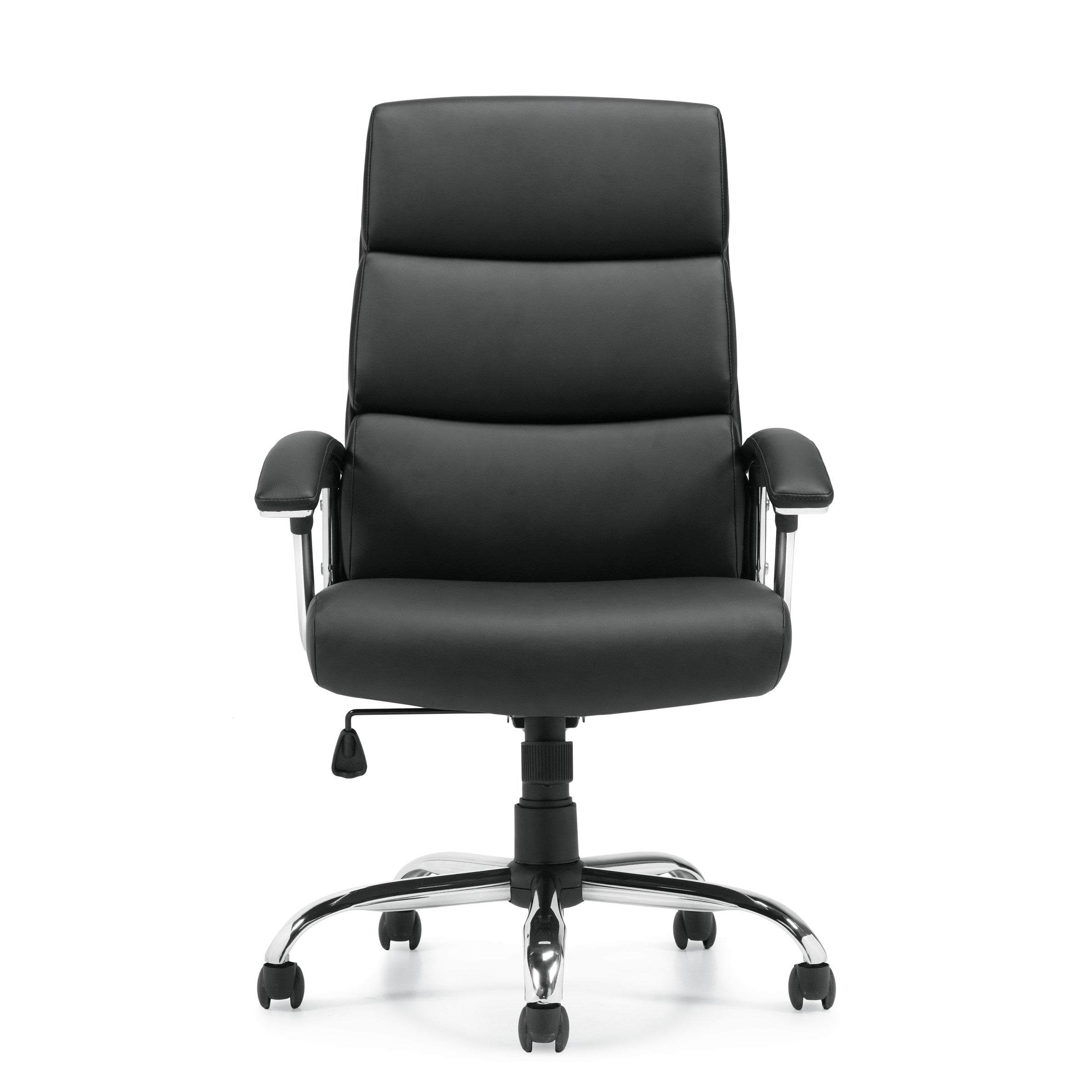 Ashton High Back Segmented Cushion Tilter, Bonded Leather, Black