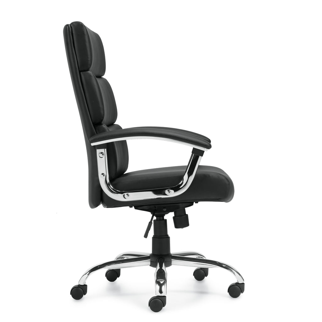 Ashton High Back Segmented Cushion Tilter, Bonded Leather, Black