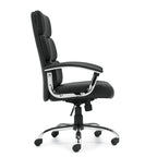 Ashton High Back Segmented Cushion Tilter, Bonded Leather, Black