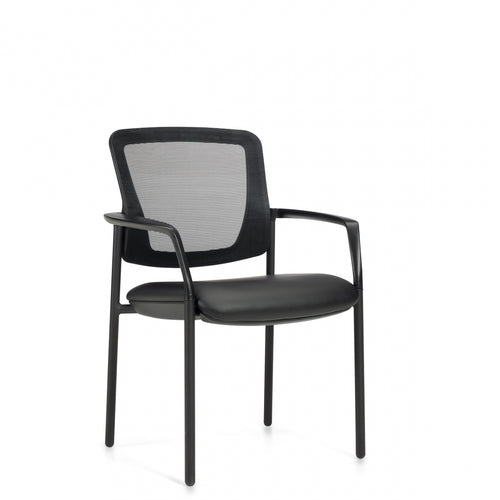 Commercial mesh back reception side chair with black steel frame – ANP Office Furniture